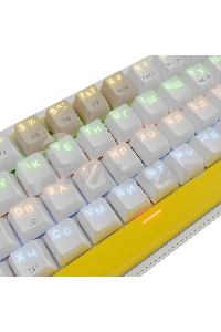 Клавиатура проводная REDRAGON Fizz RU,Rainbow,бежевый/желтый,red свитч