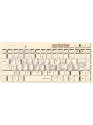 Клавиатура беспроводная A4Tech Fstyler FBK26C AS, USB, Bluetooth/Радиоканал, бежевый