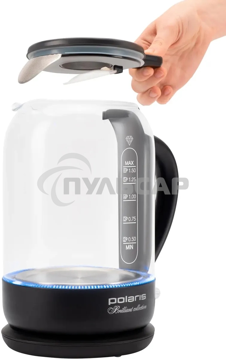 Чайник электрический Polaris PWK1753CGL черный Чайник стекло