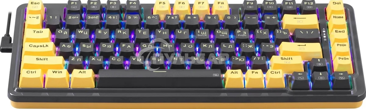 Клавиатура проводная Redragon Elf, USB, черный/фиолетовый