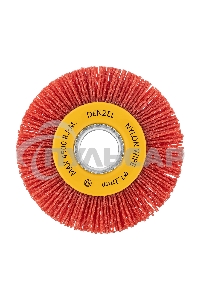 Щетка для УШМ Denzel 100 мм, плоская, нейлоновая щетина, посадка 22,2 мм