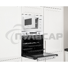 Микроволновая печь встраиваемая Weissgauff HMT-252 белый, 25 л, 900 Вт, переключатели - поворотный механизм/сенсор