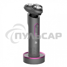 Электробритва BQ SV1008 Gray-Pink. Мощность 5 Вт / Время зарядки 90 минут / Время беспроводной работы 90 минут / Влагозащита IPX6 / Электропитание 110-240 В, 50-60 Гц / Ротационная головка бритвы / Мощный мотор / Индикатор заряда батареи / Портативная баз
