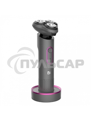 Электробритва BQ SV1008 Gray-Pink. Мощность 5 Вт / Время зарядки 90 минут / Время беспроводной работы 90 минут / Влагозащита IPX6 / Электропитание 110-240 В, 50-60 Гц / Ротационная головка бритвы / Мощный мотор / Индикатор заряда батареи / Портативная баз