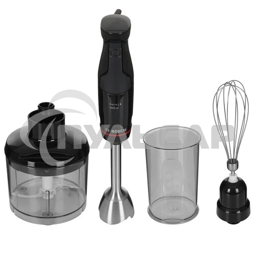 Блендер погружной Bosch MSM4B621, 1000Вт, черный