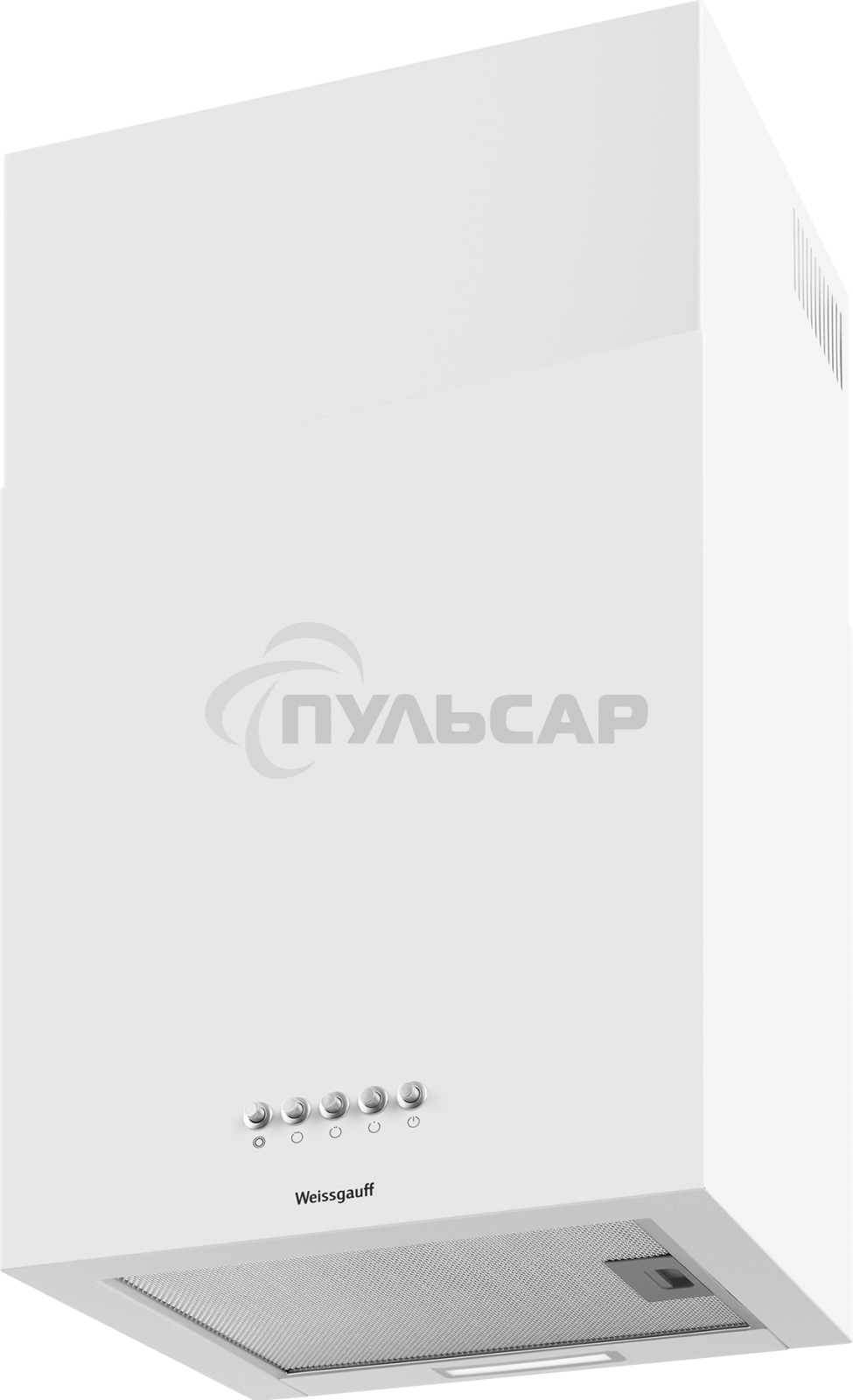 Вытяжка пристенная цилиндрическая Weissgauff Box 40 PB белый, 40 см, 900 куб. м/ч, 58 дБ