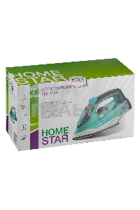 Утюг HOMESTAR HS-4011 бирюзовый, 2200 Вт, пар, подошва нержавеющая сталь, антинакипь, капля стоп