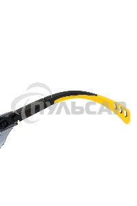 Очки защитные Denzel открытые, поликарбонатные, увеличенная дымчатая линза, регулируемые дужки