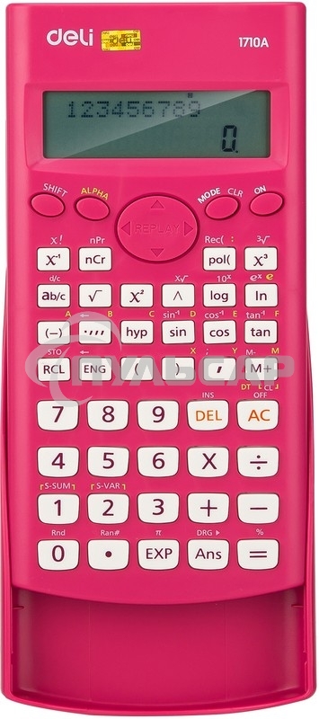 Калькулятор научный Deli E1710A/RED красный 10+2-разр.