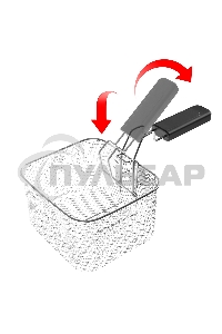 Фритюрница электрическая Tuarex AG-3501 черный/стальной, мощность 2000 Вт, сенсорное управление, объем масла 2,5 л, регулир. темп, 4 шт/уп.