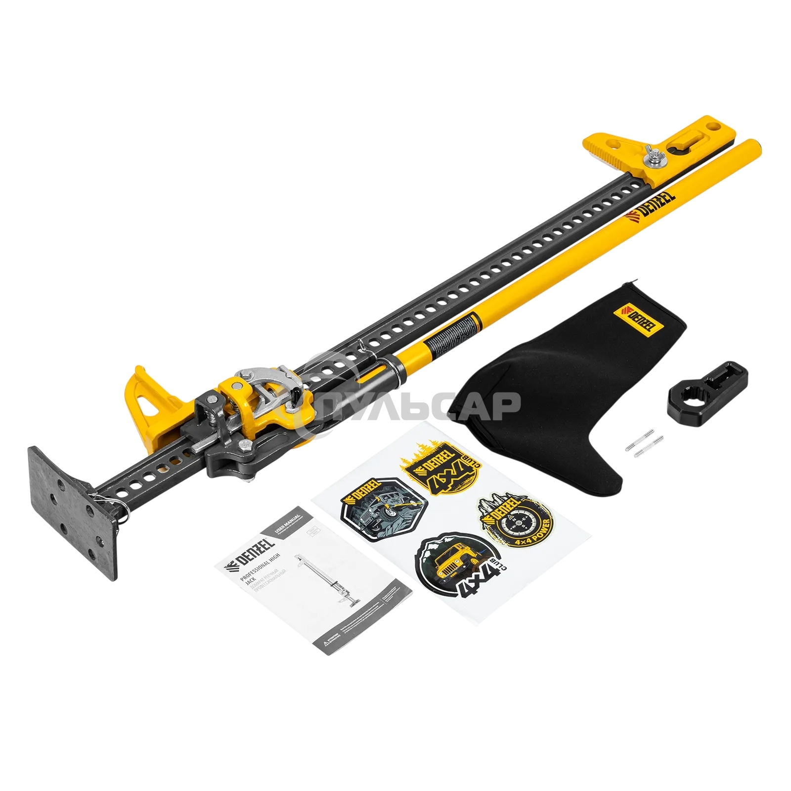 Домкрат реечный профессиональный Denzel 3,5 т, 115-1040 мм, High Jack