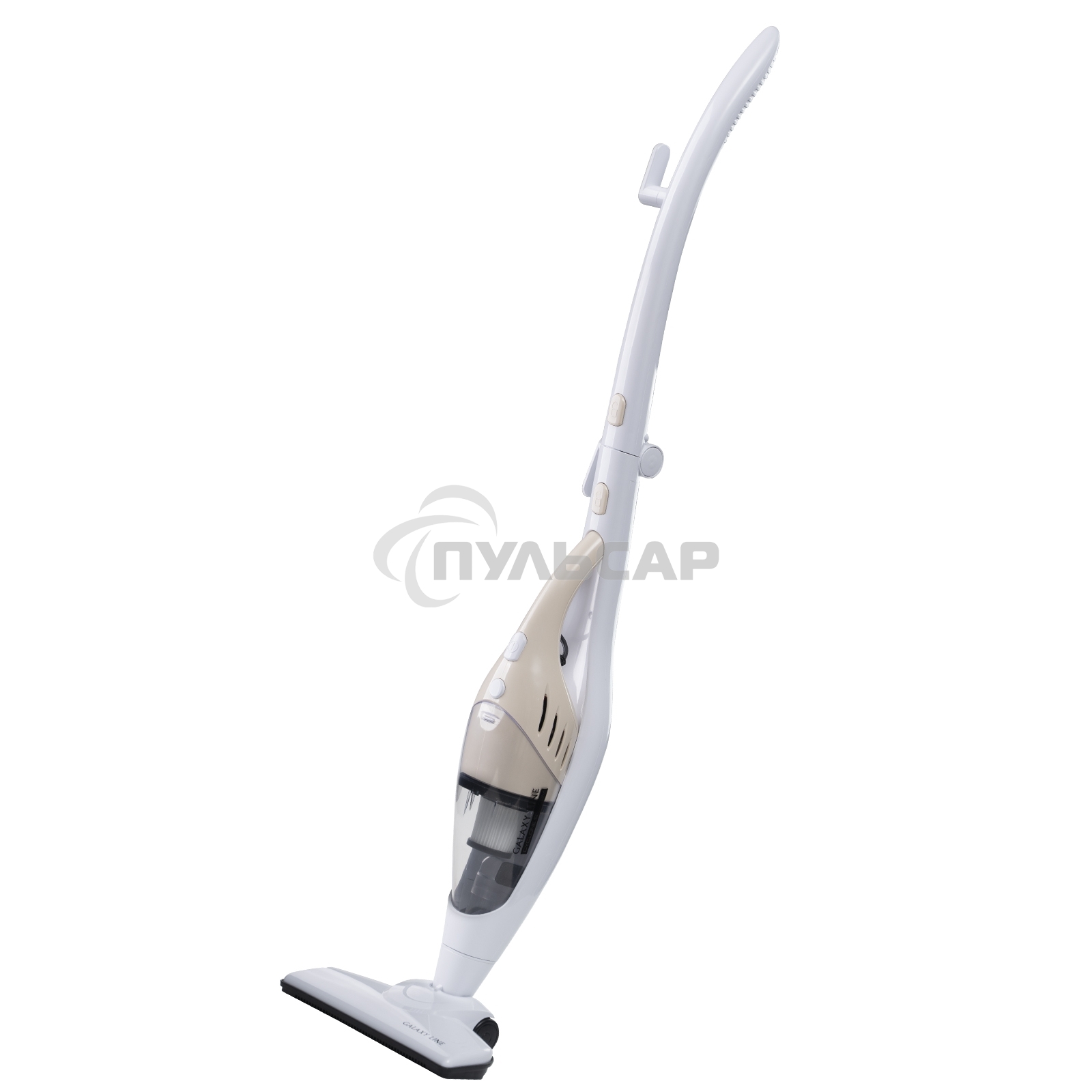 Пылесос вертикальный Galaxy GL 6225 белый, питание от сети, 150 Вт, уборка сухая, пылесборник 0.8 л