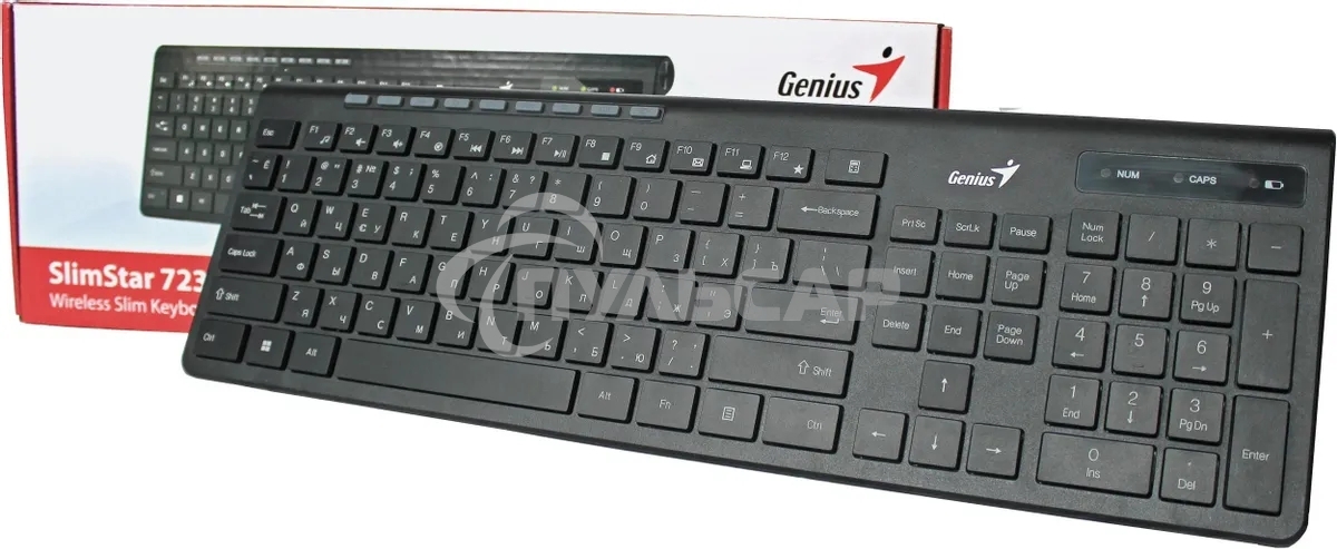 Клавиатура беспроводная Genius SlimStar 7230, USB, Радиоканал, черный