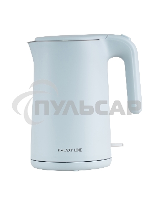 Чайник электрический Galaxy Line GL 0327, небесный, пластик, 1800 Вт, 1,5 л