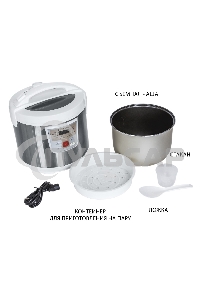 Мультиварка SUPRA MCS-4114 серебристый/белый, 5 л, 900 Вт, управление - кнопки, программ - 11