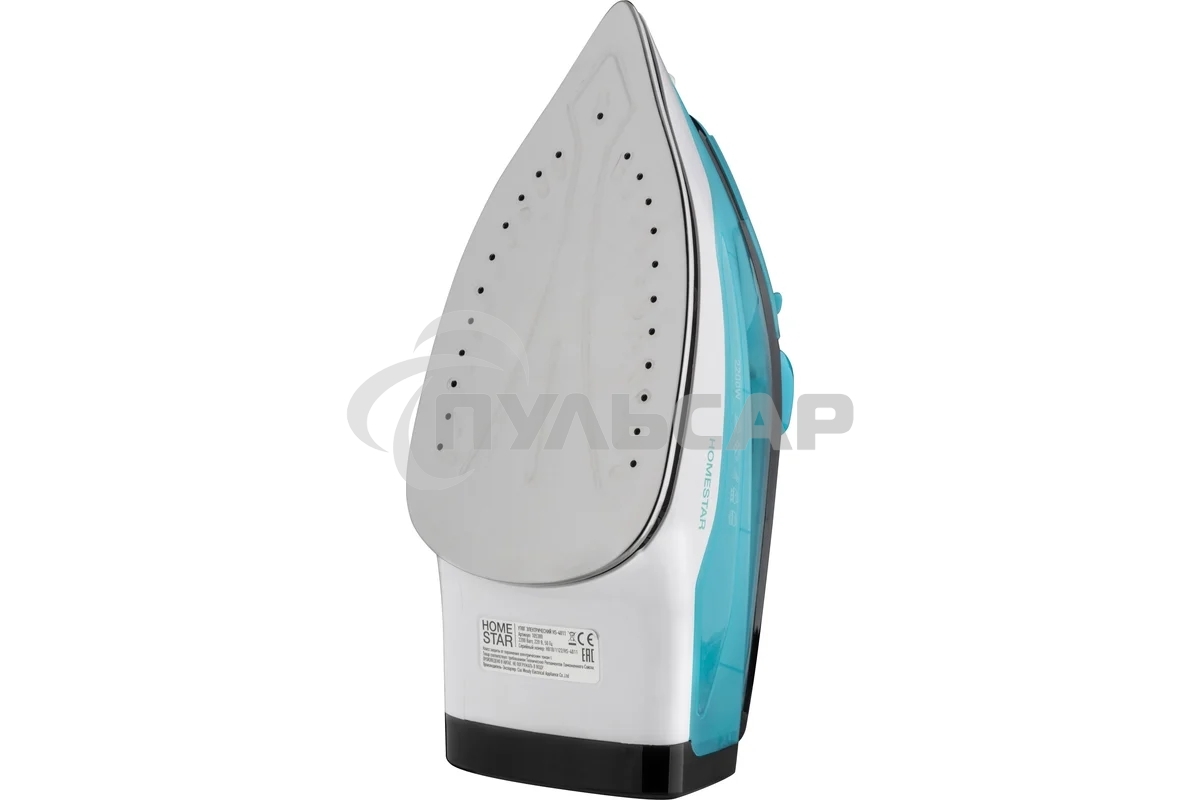 Утюг HOMESTAR HS-4011 бирюзовый, 2200 Вт, пар, подошва нержавеющая сталь, антинакипь, капля стоп
