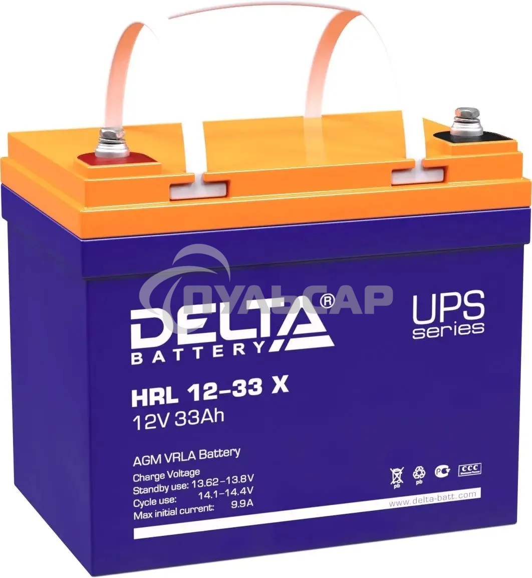 Батарея для ИБП Delta HRL 12-33 X 12В 33А·ч