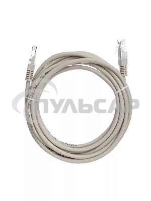 Коммутационный шнур Патч-корд литой Aopen/Qust ANP511 3M UTP кат.5е 3м серый