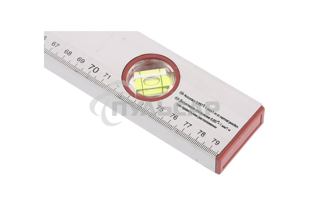 Уровень алюминиевый, 800 мм, 3 глазка, линейка Sparta