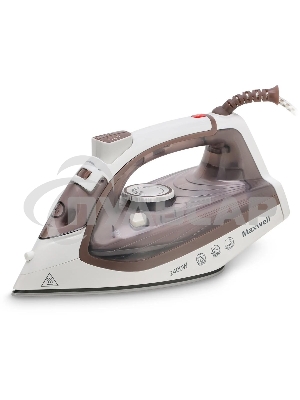 Утюг Maxwell MW-3047, 2400Вт, белый/коричневый