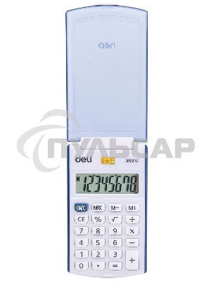 Калькулятор карманный Deli E39217/BLUE синий 8-разр.