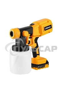 Краскопульт аккумуляторный DEKO SG20DK, 20В, 800 мл, 1x3.0А·ч 083-1133