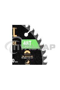 Пильный диск по дереву Denzel ф190 х 30 мм, 48 зубьев, тонкий 733437