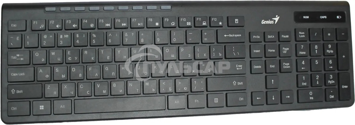 Клавиатура беспроводная Genius SlimStar 7230, USB, Радиоканал, черный