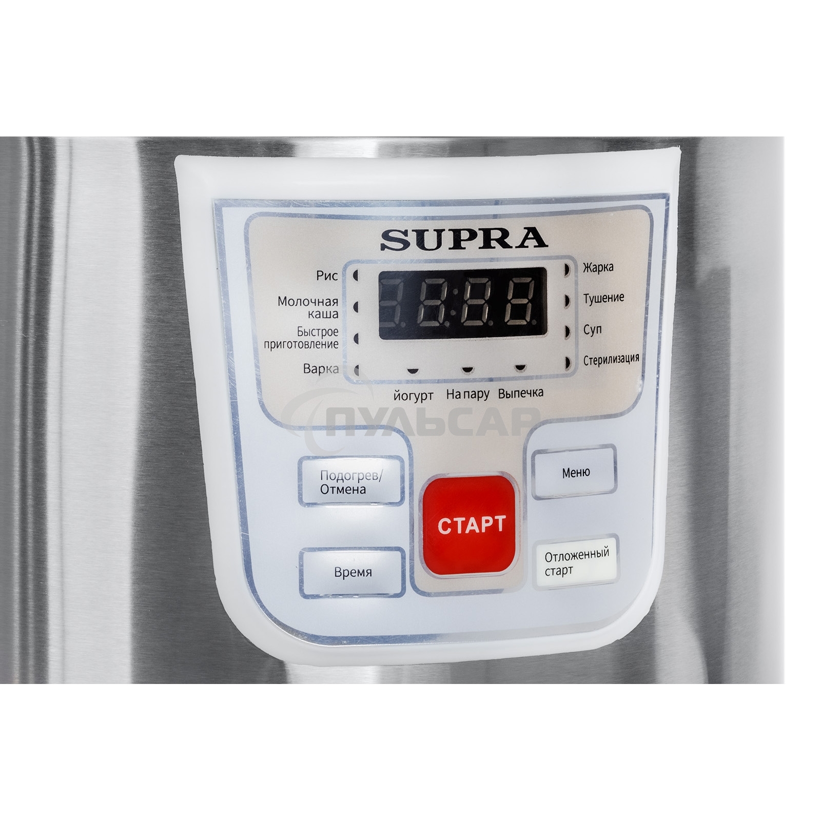 Мультиварка SUPRA MCS-4115 5 л, 900 Вт, 11 программ, серебристый/белый