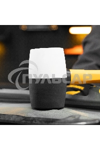 Киянка резиновая Denzel 680 г, черно-белая, фибергласовая рукоятка c TPR покрытием