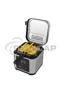 Фритюрница электрическая Tuarex AG-3501 черный/стальной, мощность 2000 Вт, сенсорное управление, объем масла 2,5 л, регулир. темп, 4 шт/уп.