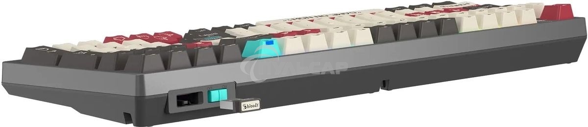 Клавиатура беспроводная A4Tech Bloody WS98 Pixels Red USB, Bluetooth/Радиоканал темно-серый/белый