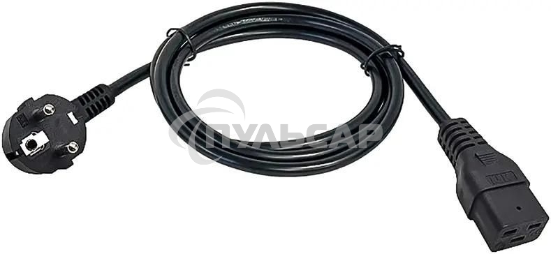 Шнур питания ITK PC-C19D-3M C19-Schuko проводник.:3x1.5мм2 3м 230В 16А черный