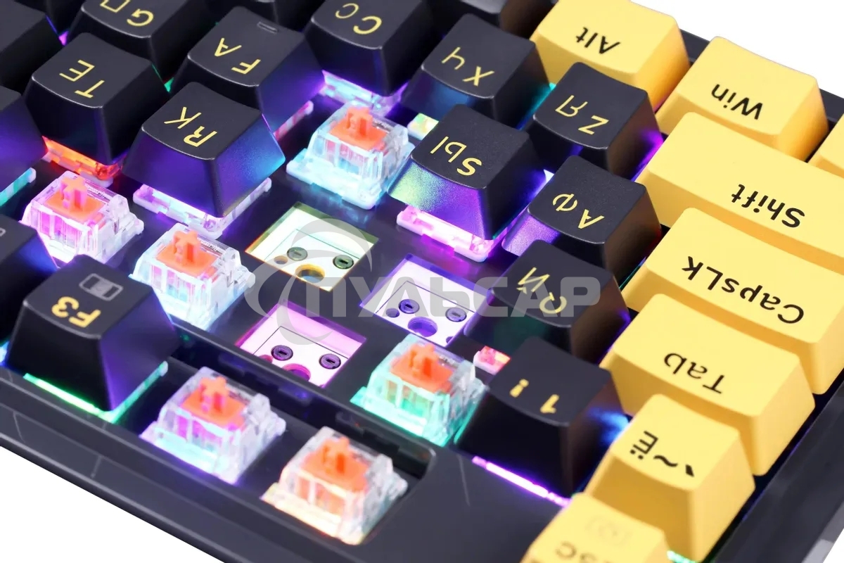 Клавиатура проводная Redragon Elf, USB, черный/фиолетовый