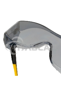 Очки защитные Denzel открытые, поликарбонатные, увеличенная дымчатая линза, регулируемые дужки