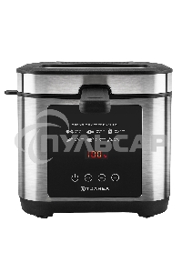 Фритюрница электрическая Tuarex AG-3501 черный/стальной, мощность 2000 Вт, сенсорное управление, объем масла 2,5 л, регулир. темп, 4 шт/уп.