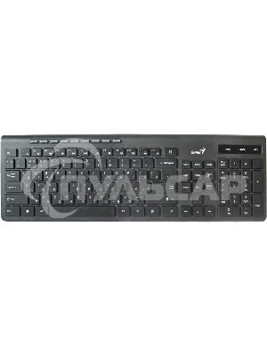 Клавиатура беспроводная Genius SlimStar 7230, USB, Радиоканал, черный