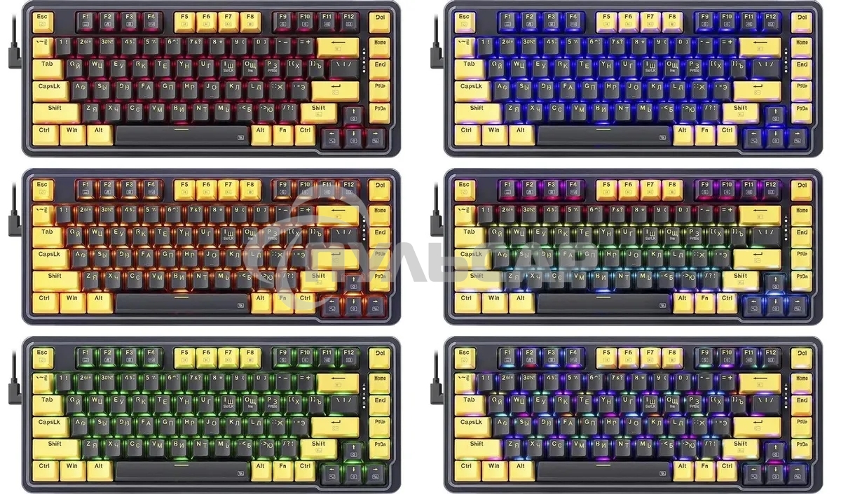 Клавиатура проводная Redragon Elf, USB, черный/фиолетовый