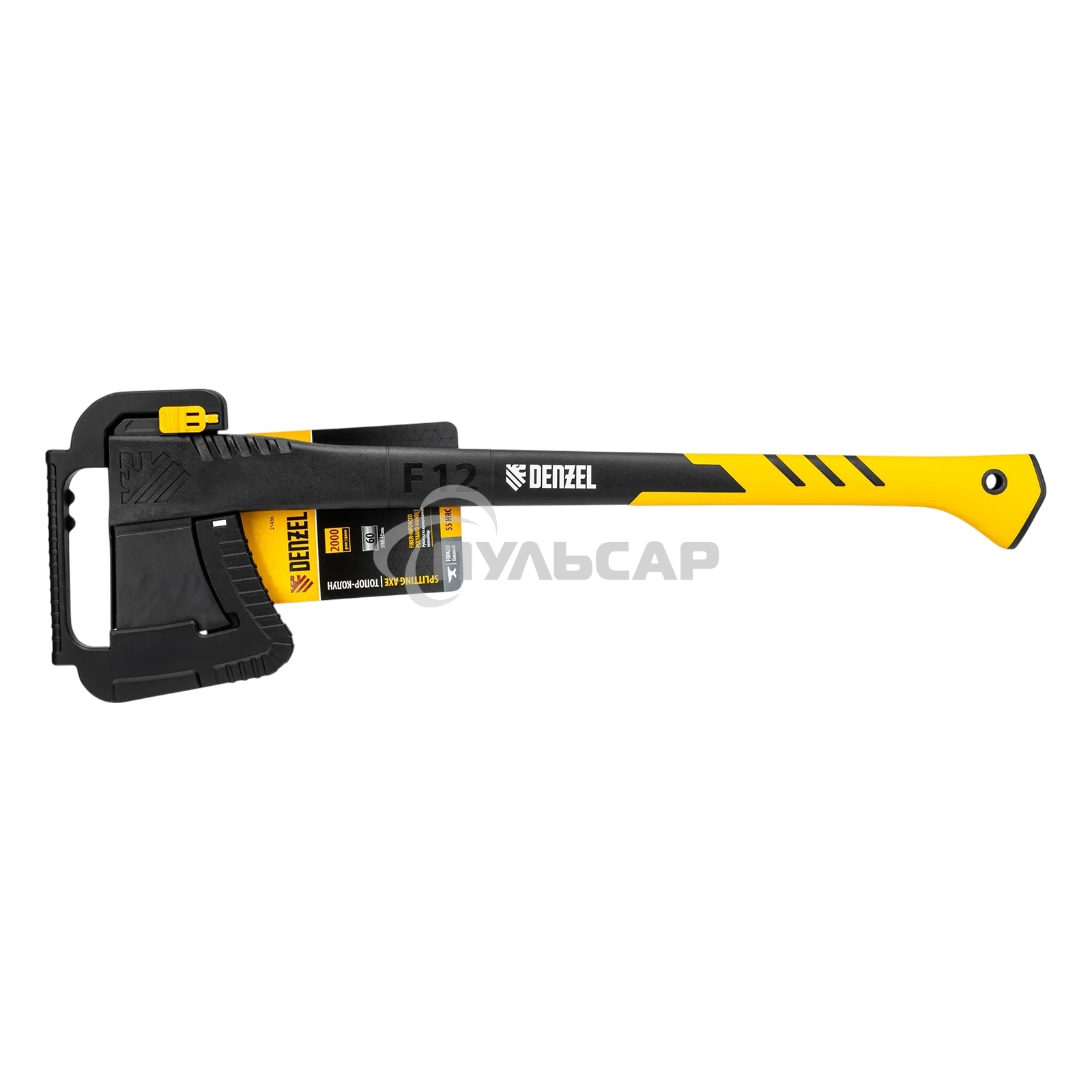 Топор-колун Denzel F12, 2000 гр, двухкомпонентная рукоятка, 710 мм
