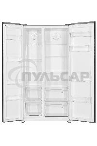 Холодильник Kraft KF-MS5701DI темно-серый двухкамерный 372/198л морозилка сбоку, Side by Side