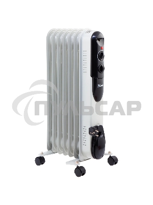 Обогреватель масляный MTX OCH-1500, белый, 1500 Вт, 15 м2, термостат