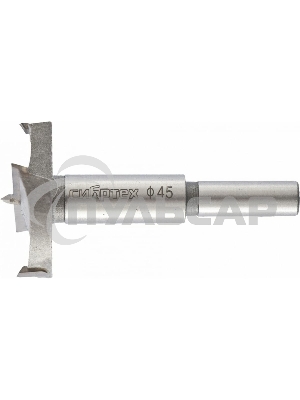 Сверло Форстнера по дереву, 45 мм, цилиндрический хвостовик Сибртех