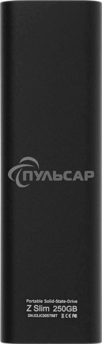 Внешний SSD Netac Z SLIM, 250 GB, USB 3.2 Gen 2 Type-C, R/W 550/480, черный