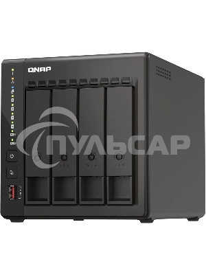 Сетевое хранилище SMB QNAP TS-453E-8G NAS, 4-tray w/o HDD. 2xHDMI-port. 4-core Celeron J6412 2-2.6 GHz, 8GB DDR, 2x2.5Gb LAN, 2 x M.2 2280 PCIe Gen 3 x2, 2x USB 3.2 Gen 2 (10Gbps) Port, 2x USB 2.0 port