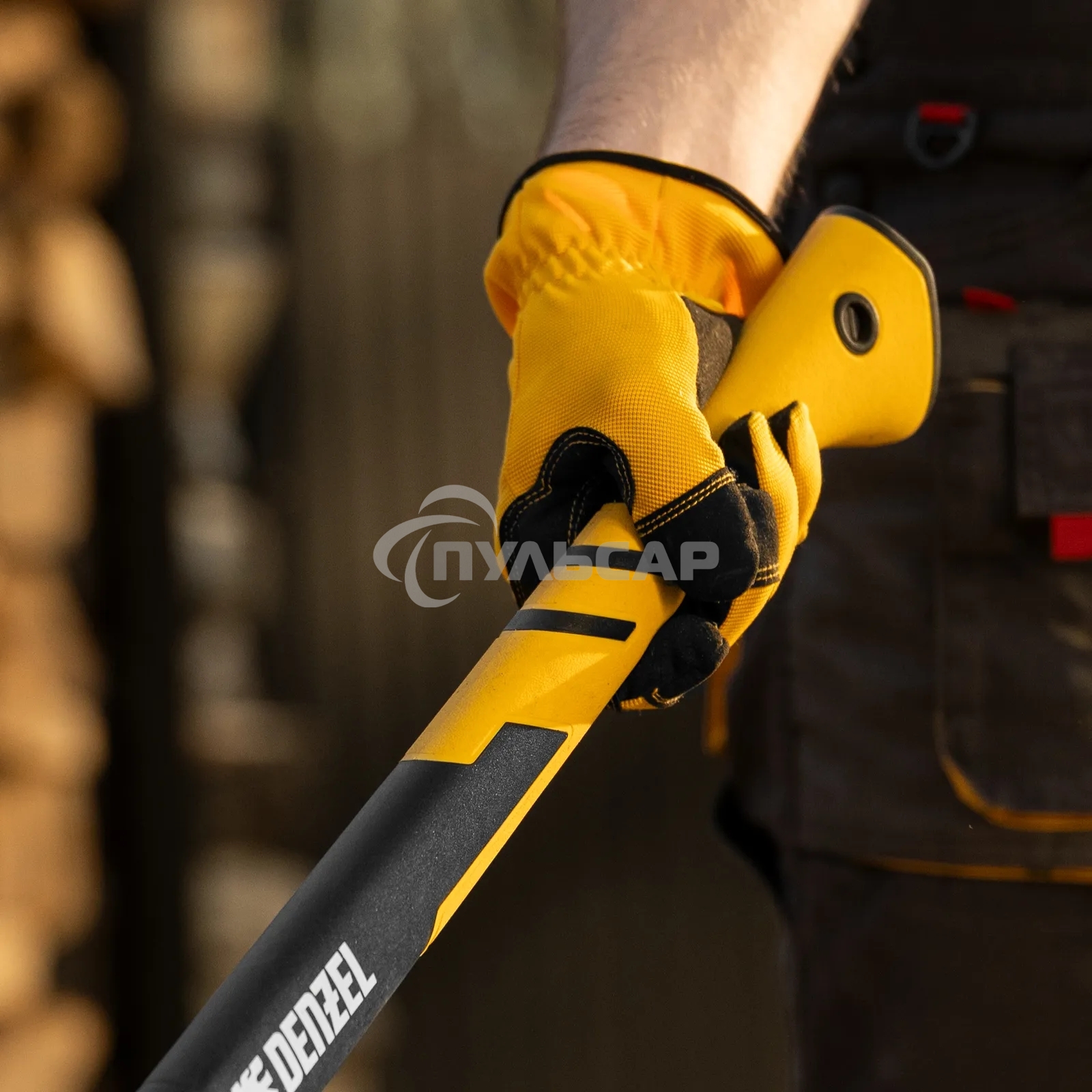 Топор-колун Denzel F12, 2000 гр, двухкомпонентная рукоятка, 710 мм