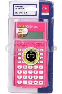 Калькулятор научный Deli E1710A/RED красный 10+2-разр.
