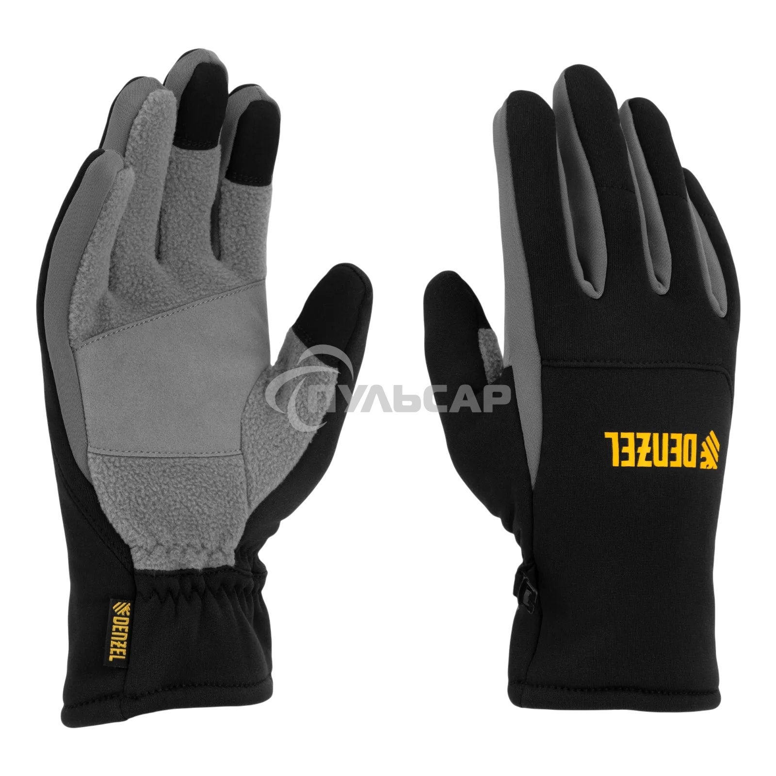 Перчатки универсальные Denzel 68088 искусственный мех, работа с сенсорным экраном, размер 10
