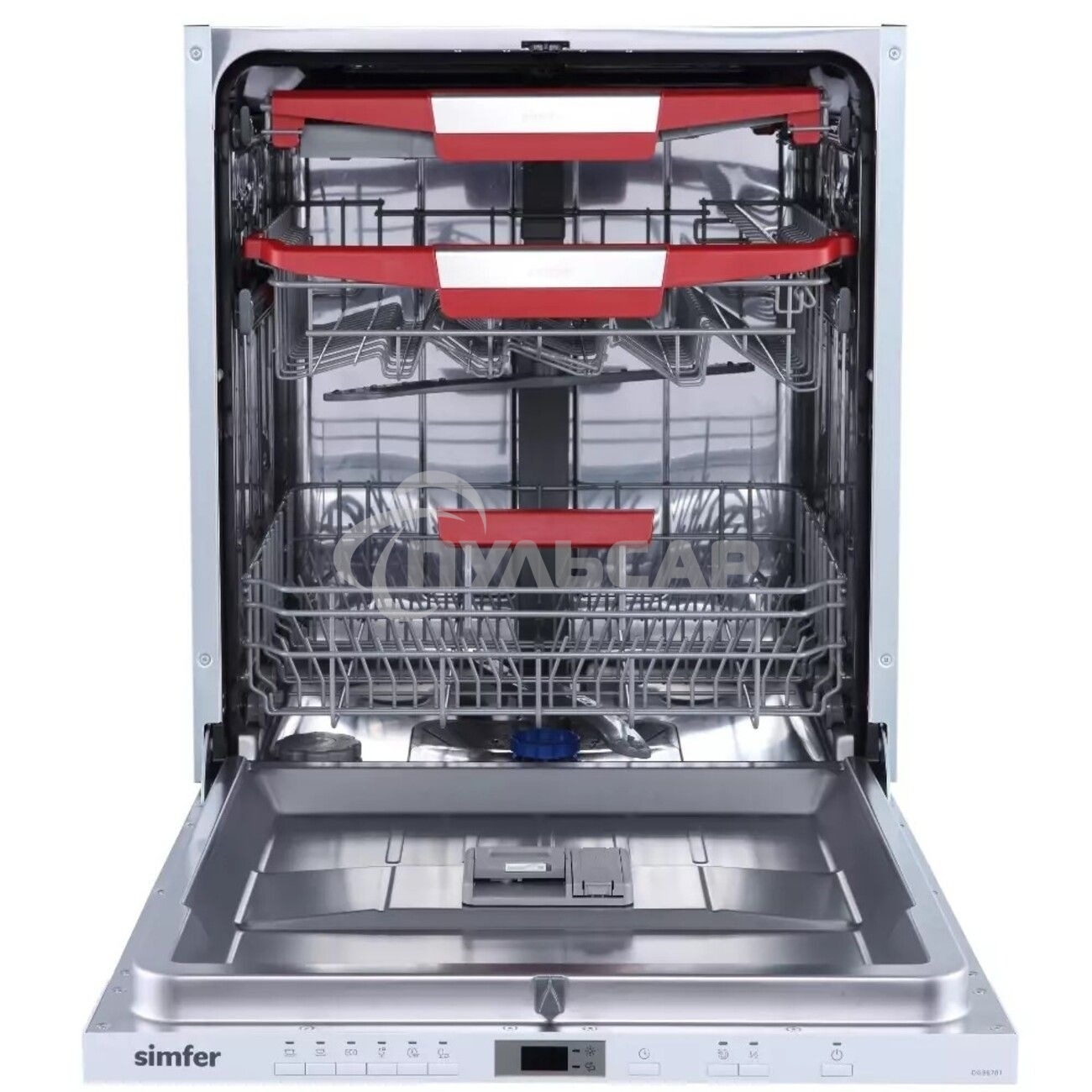 Встраиваемая посудомоечная машина Simfer DGB6701 белый/серый
