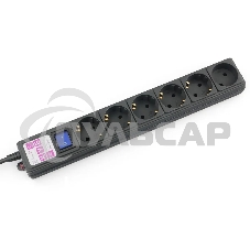 Сетевой фильтр Powercube SPG6-B-3M 3м (6 розеток) черный (коробка)