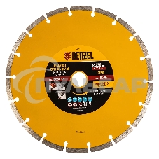 Диск алмазный отрезной Denzel ф230 х 22,2 мм, сегментный, сухое резание